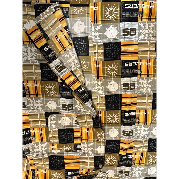 ZAM 2000 Shirt 2XL Button Up Retro Y2K Graphic New York Players Bold Print - Picture 4 of 6